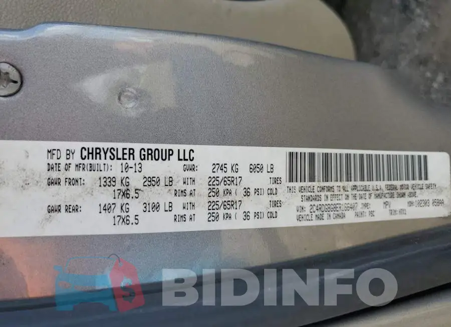 2C4RDGBG8ER166407 Photo# 13