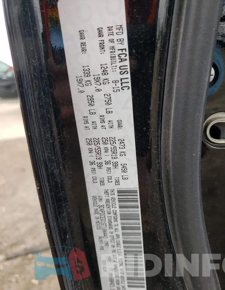 3C4PDCEG1GT104441 Photo# 13