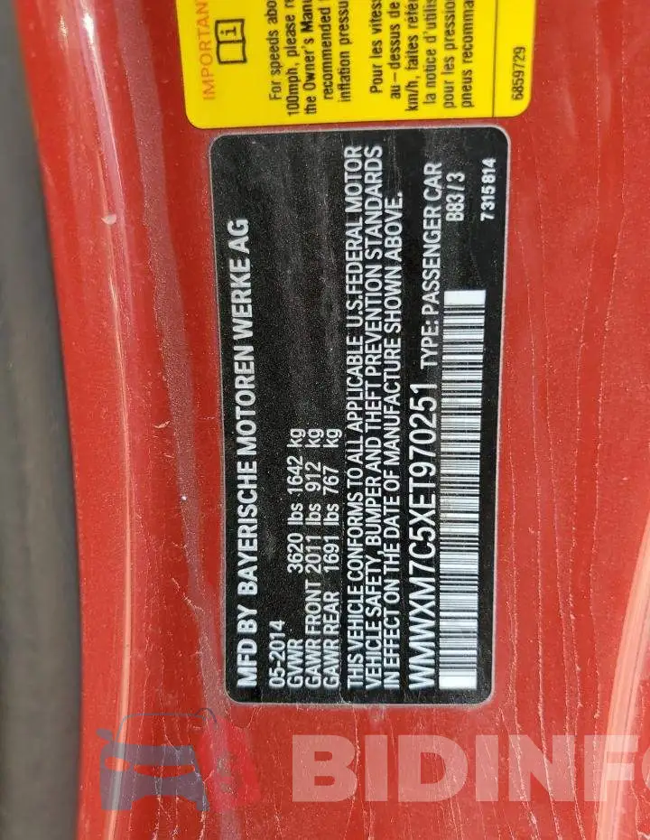 WMWXM7C5XET970251 Photo# 12
