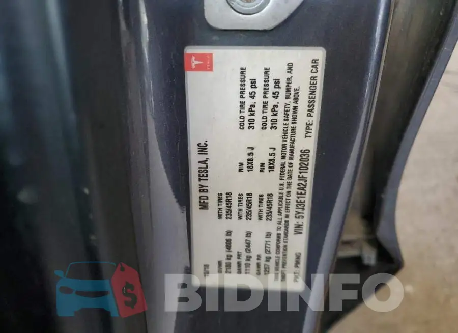 5YJ3E1EA2JF102036 Photo# 13