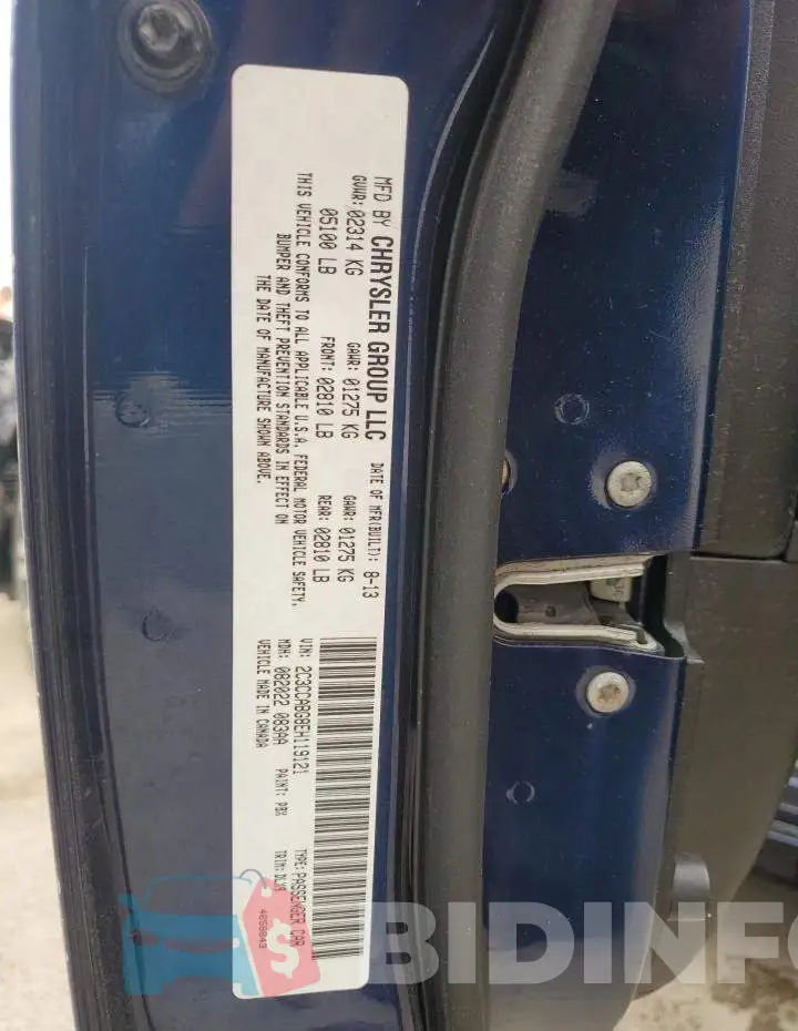 2C3CCABG8EH119121 Photo# 12