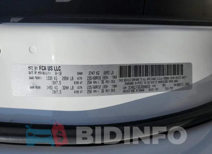 2C4RC1FG9JR306033 Photo# 14