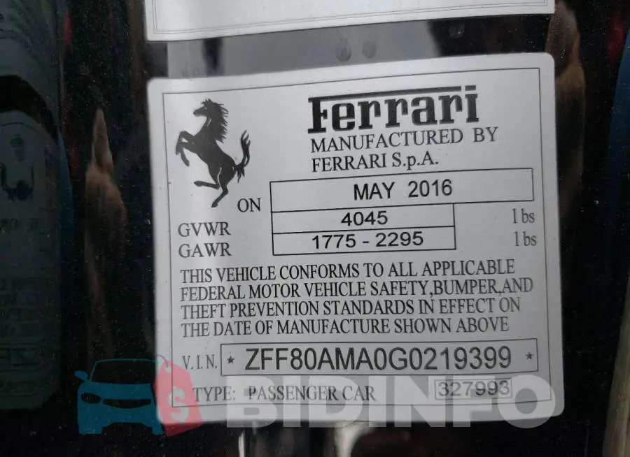 ZFF80AMA0G0219399 Photo# 12