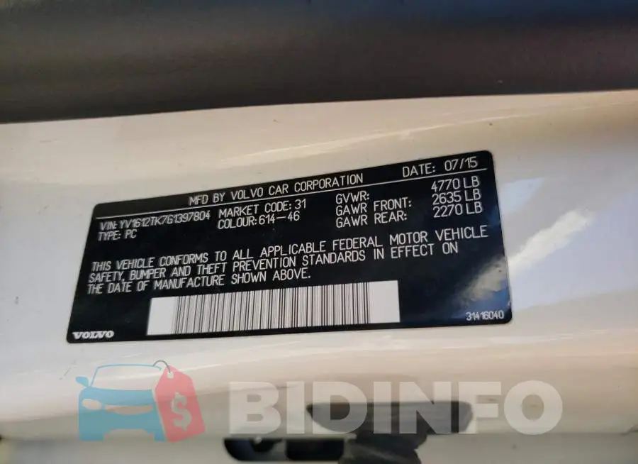 YV1612TK7G1397804 Photo# 12
