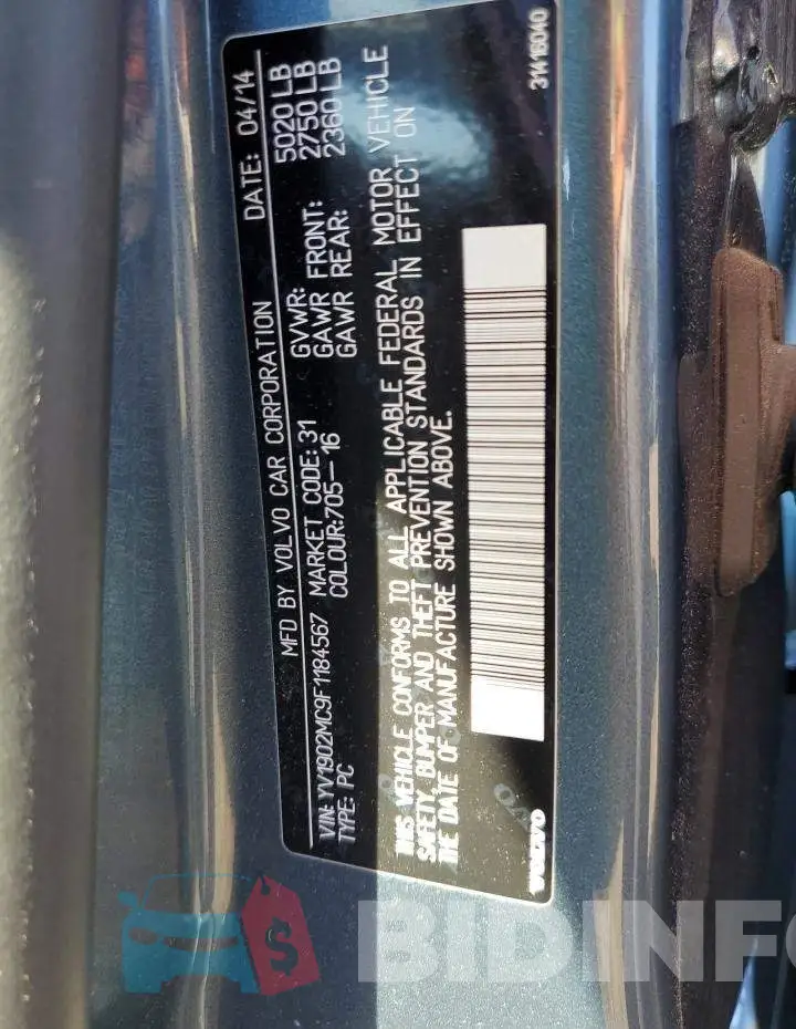 YV1902MC9F1184567 Photo# 12