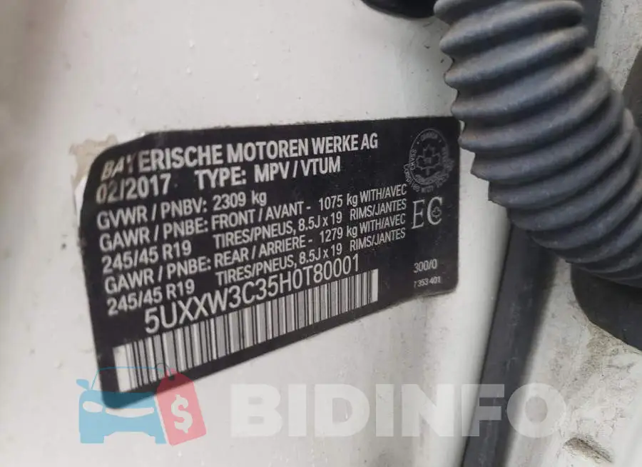 5UXXW3C35H0T80001 Photo# 12