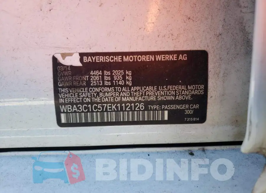WBA3C1C57EK112126 Photo# 12