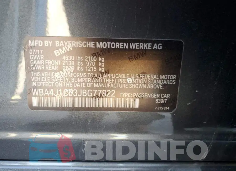 WBA4J1C53JBG77822 Photo# 12