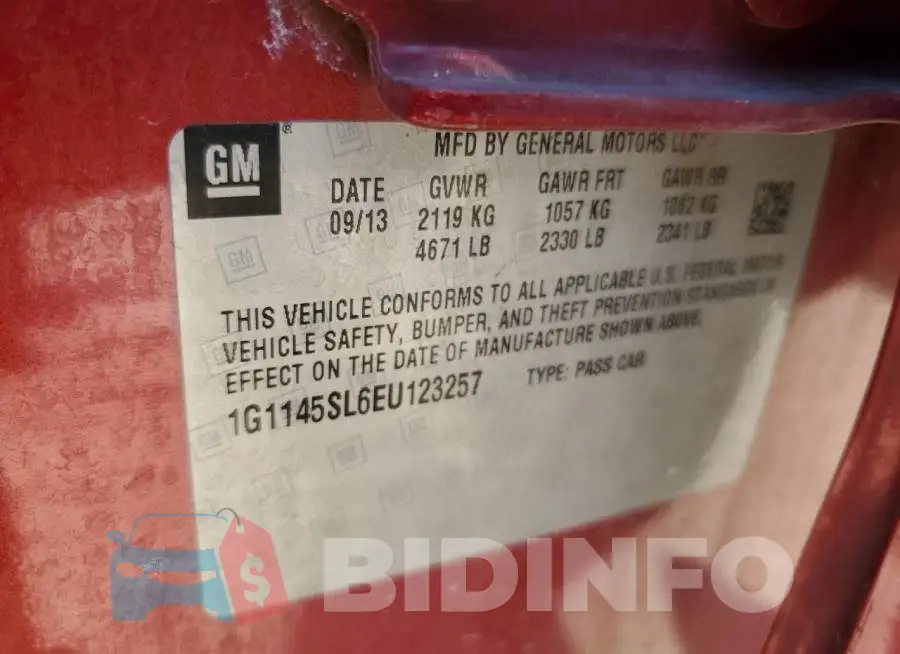 1G1145SL6EU123257 Photo# 13