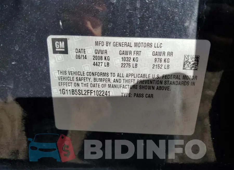 1G11B5SL2FF102241 Photo# 12
