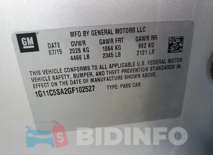 1G11C5SA2GF102527 Photo# 12