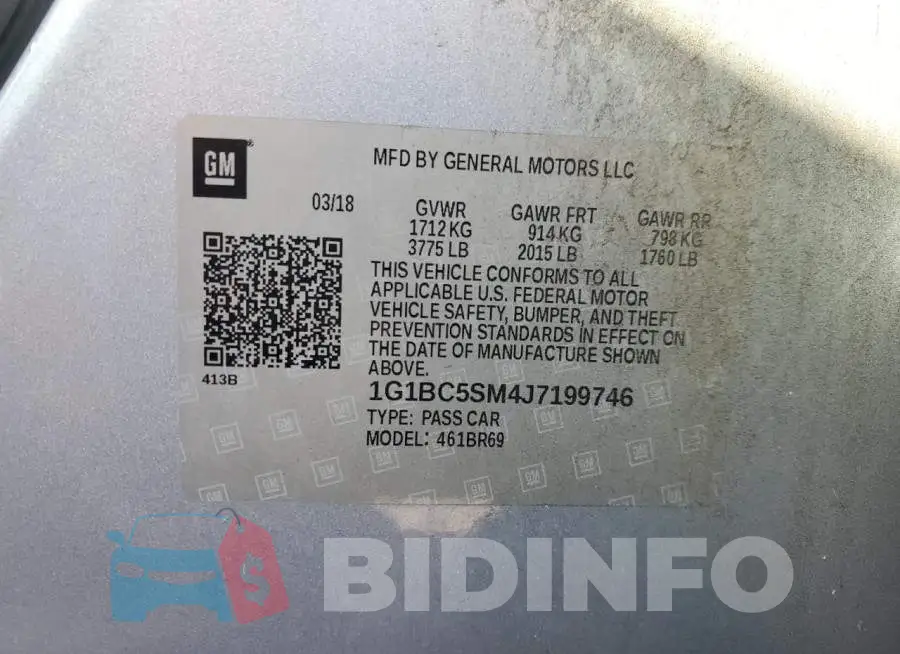 1G1BC5SM4J7199746 Photo# 12
