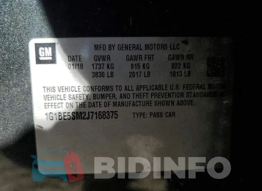 1G1BE5SM2J7168375 Photo# 12