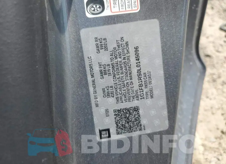 1G1FB1RS0L0145096 Photo# 12