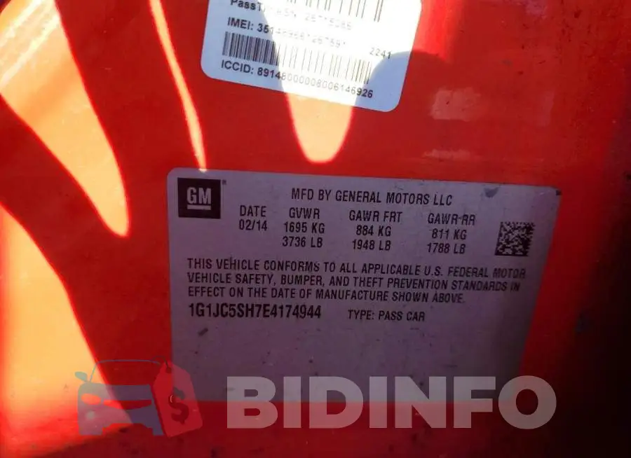 1G1JC5SH7E4174944 Photo# 12