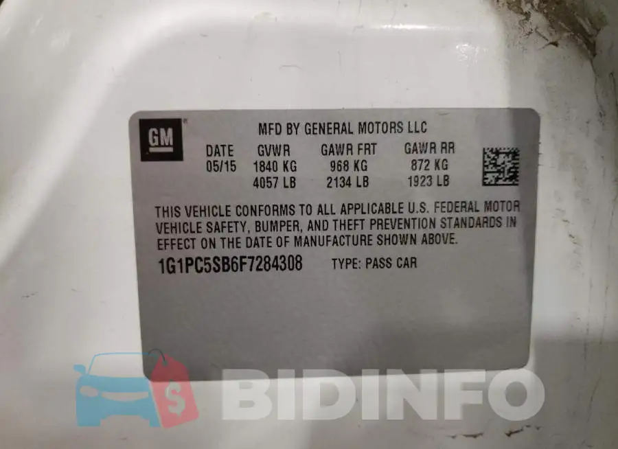 1G1PC5SB6F7284308 Photo# 13