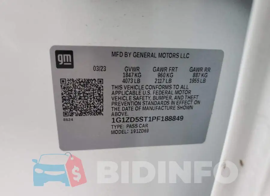 1G1ZD5ST1PF188849 Photo# 12