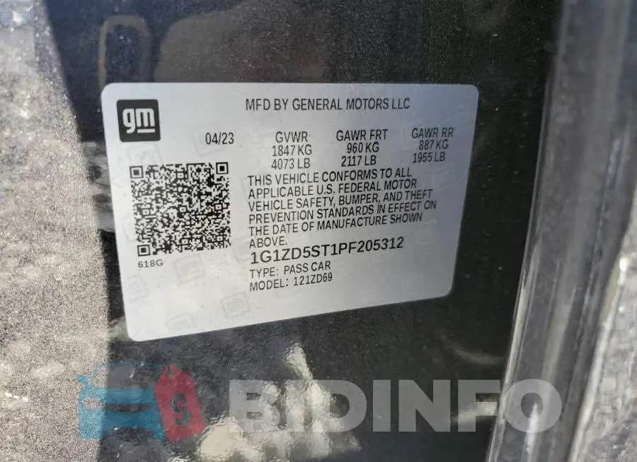 1G1ZD5ST1PF205312 Photo# 13