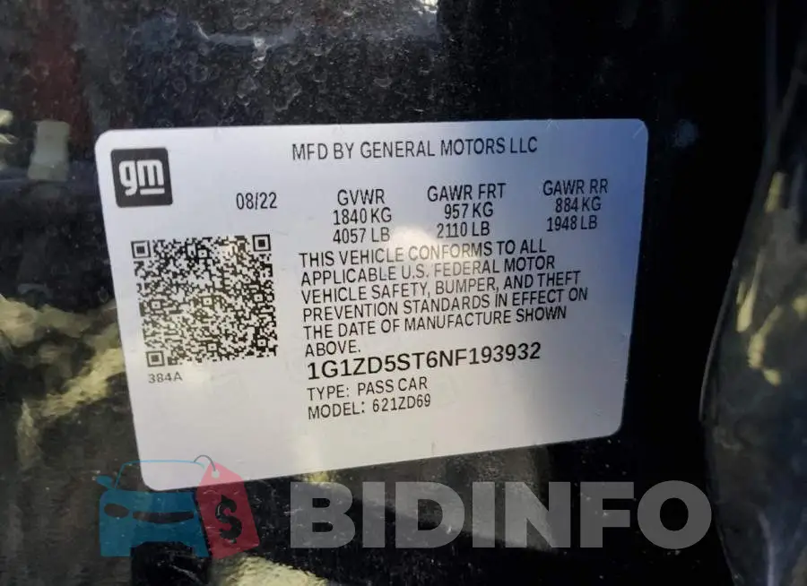 1G1ZD5ST6NF193932 Photo# 12