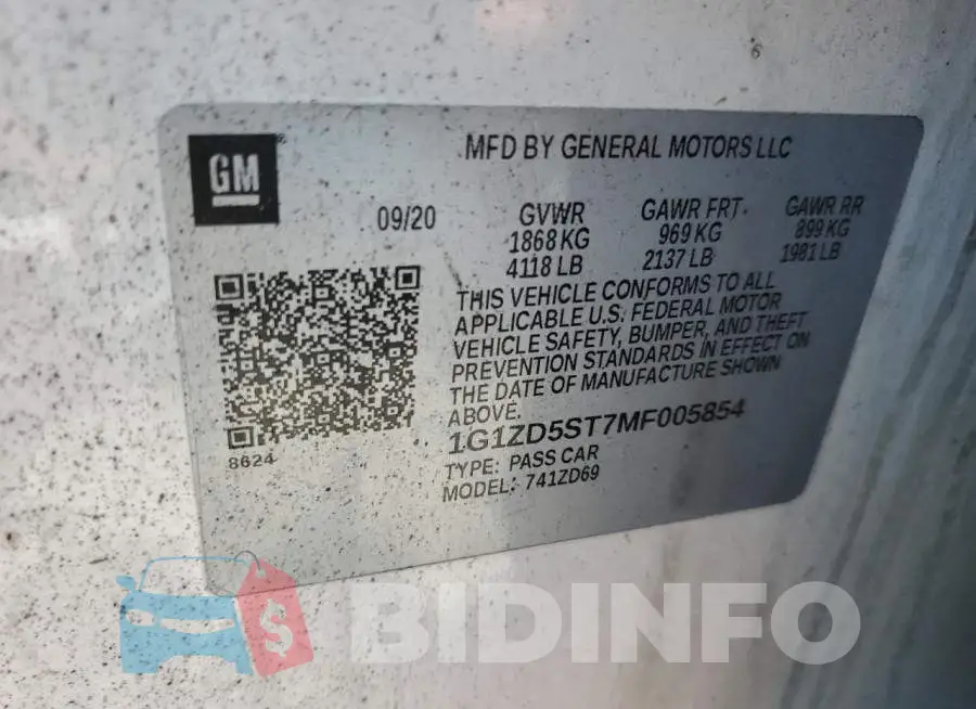 1G1ZD5ST7MF005854 Photo# 13