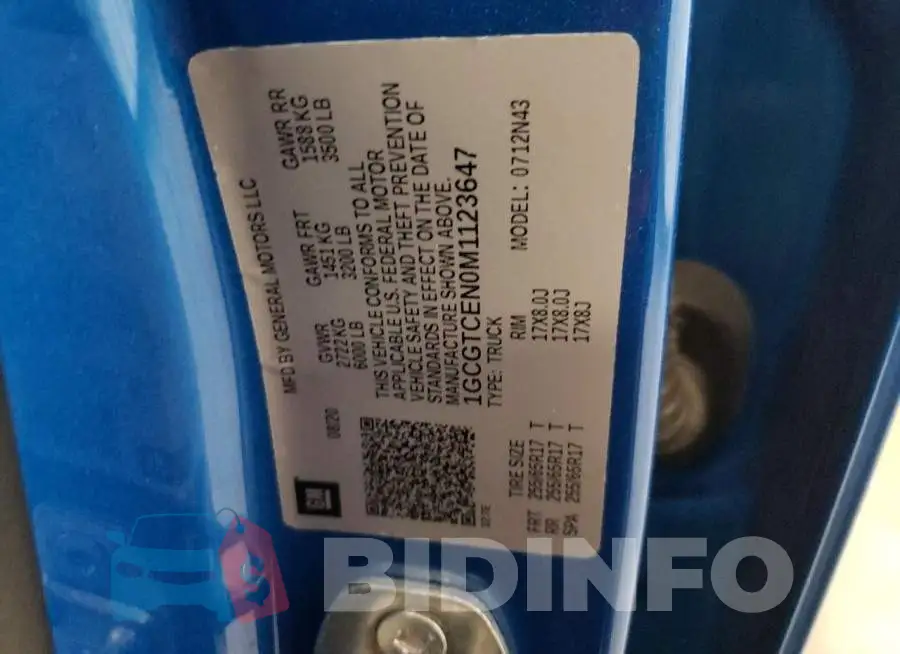 1GCGTCEN0M1123647 Photo# 13