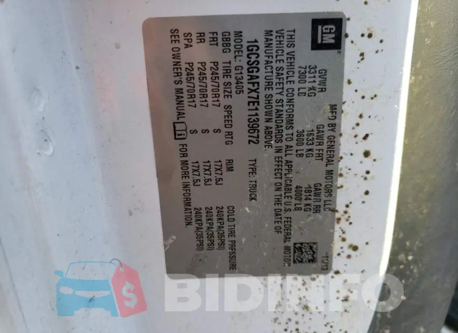 1GCSGAFX7E1139672 Photo# 14