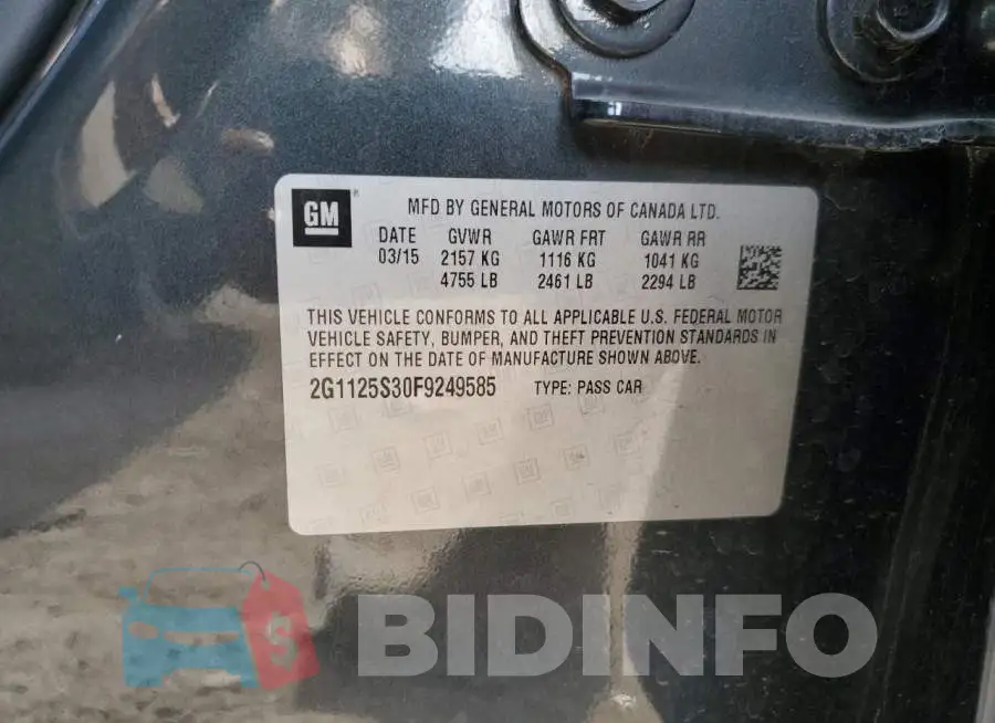 2G1125S30F9249585 Photo# 12
