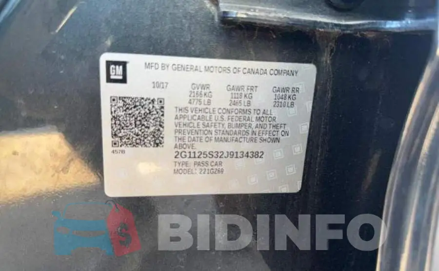 2G1125S32J9134382 Photo# 10