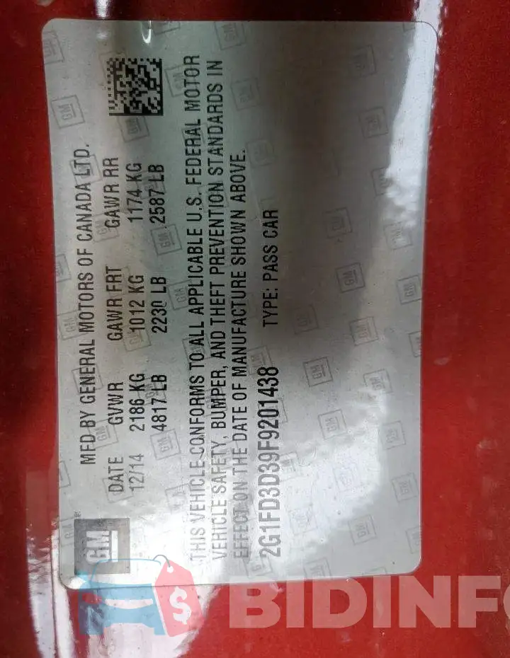 2G1FD3D39F9201438 Photo# 12