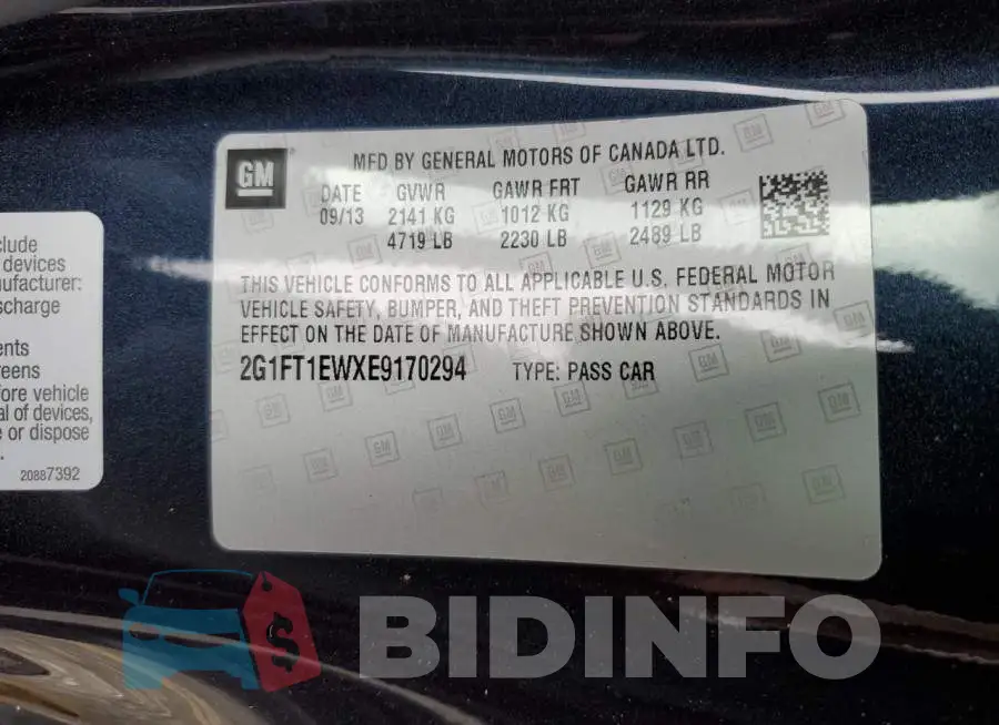 2G1FT1EWXE9170294 Photo# 12