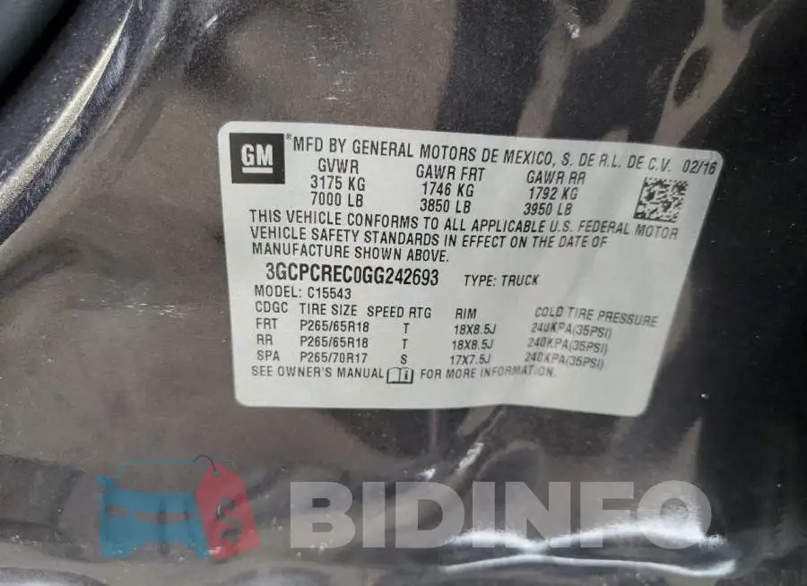 3GCPCREC0GG242693 Photo# 12