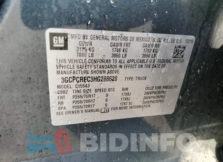 3GCPCREC3HG288620 Photo# 12