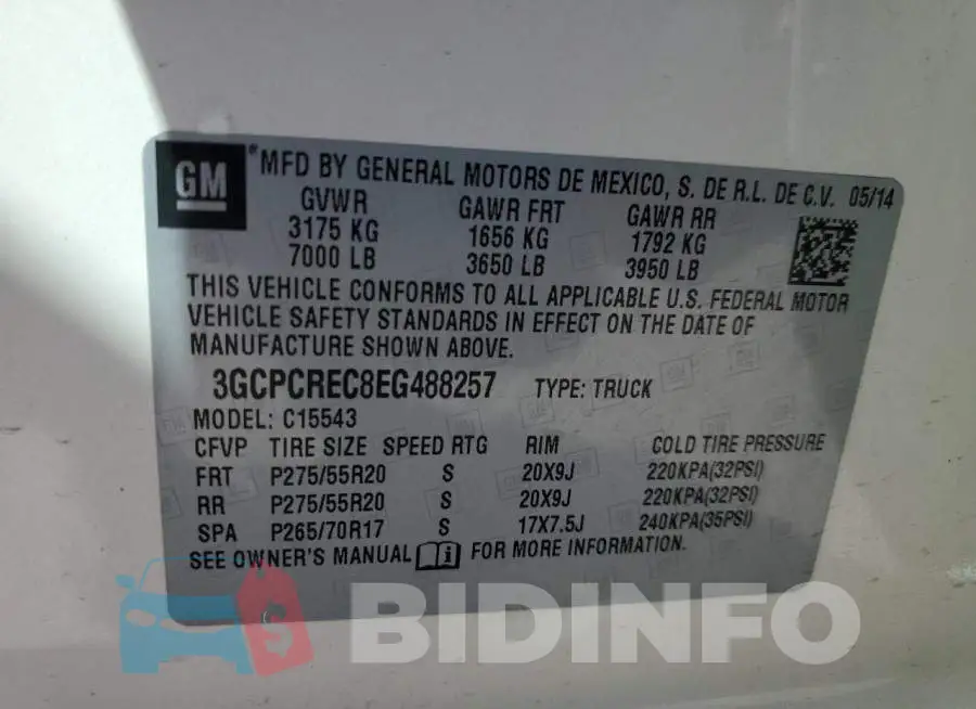 3GCPCREC8EG488257 Photo# 12