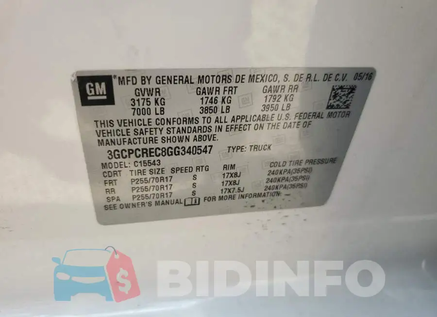 3GCPCREC8GG340547 Photo# 12