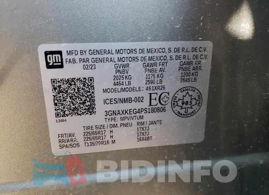 3GNAXKEG4PS180806 Photo# 14