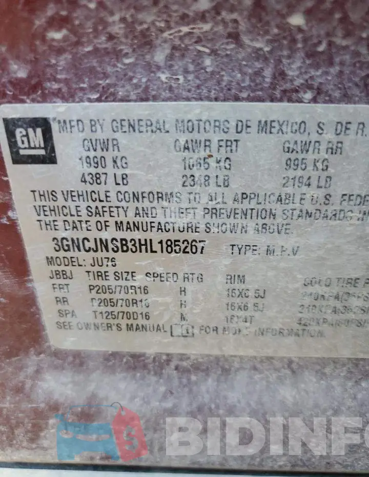 3GNCJNSB3HL185267 Photo# 12
