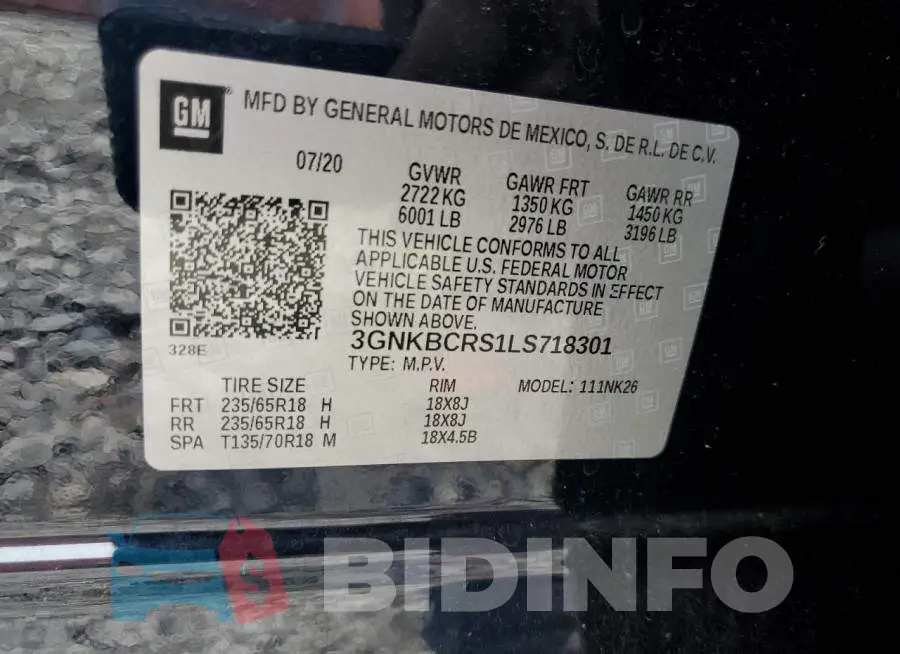 3GNKBCRS1LS718301 Photo# 12