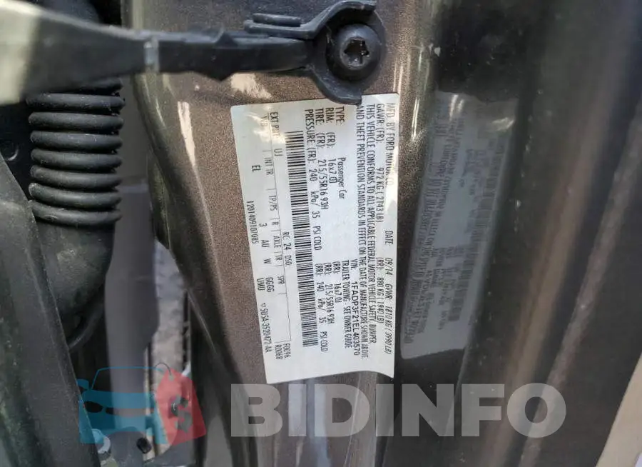 1FADP3F21EL403570 Photo# 12