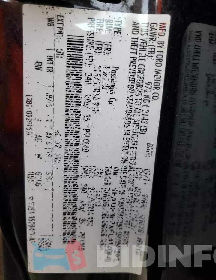 1FADP3F2XEL412882 Photo# 12