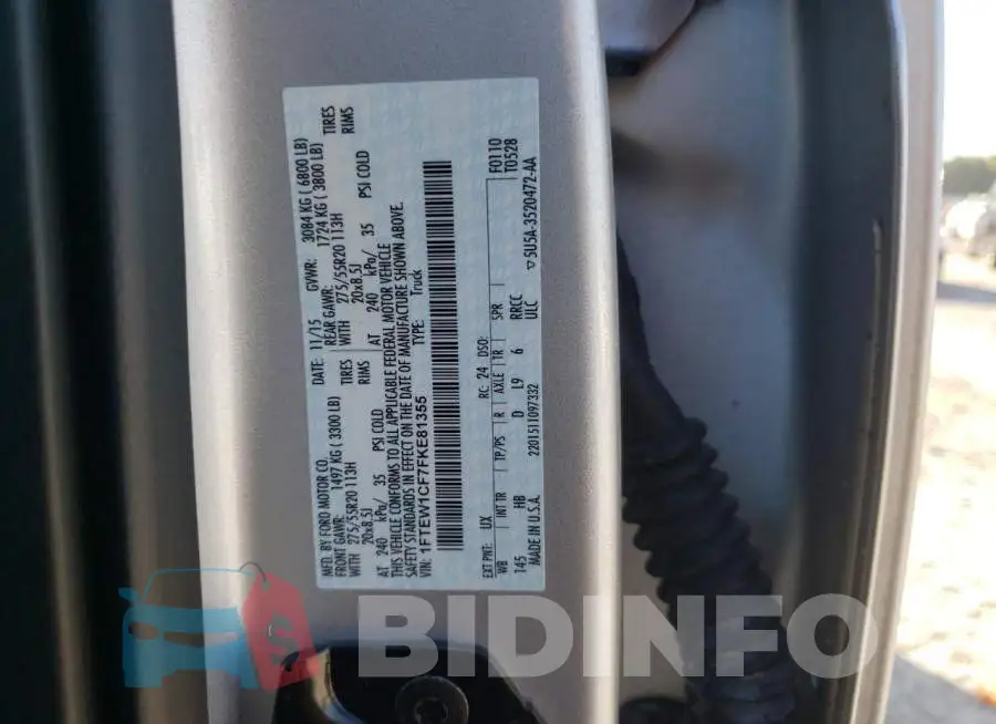 1FTEW1CF7FKE81355 Photo# 12