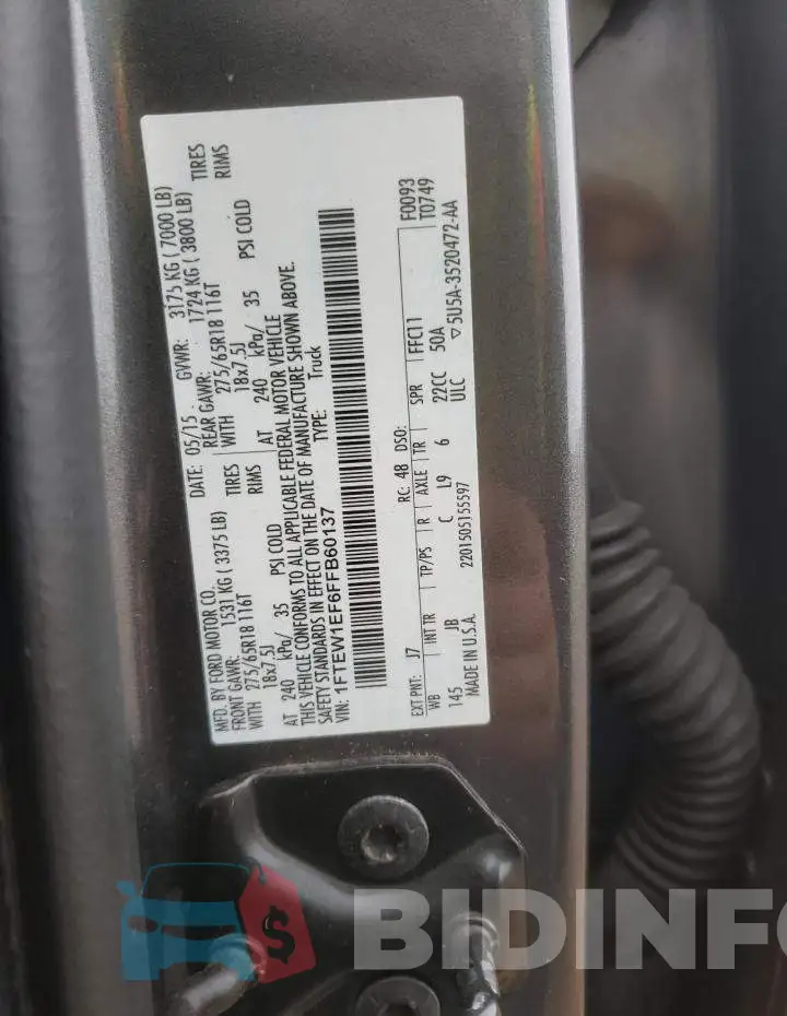 1FTEW1EF6FFB60137 Photo# 12