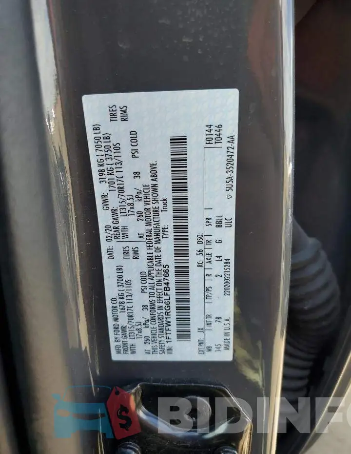 1FTFW1RG6LFB47665 Photo# 13