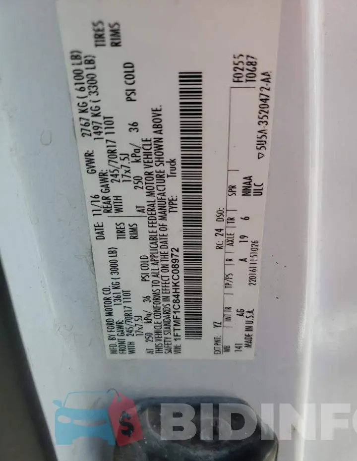 1FTMF1C84HKC08972 Photo# 13