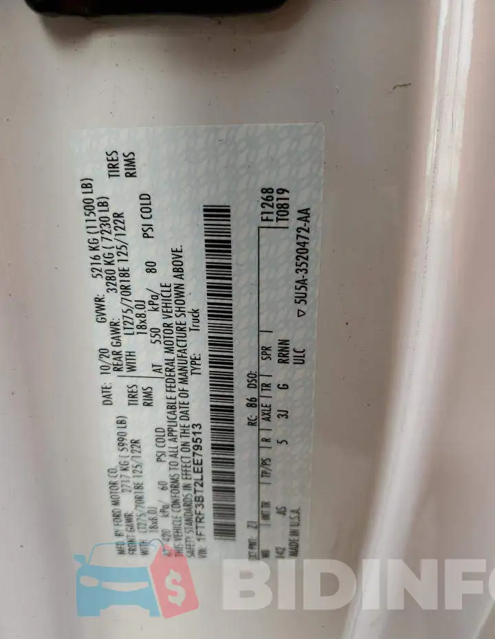 1FTRF3BT2LEE79513 Photo# 13