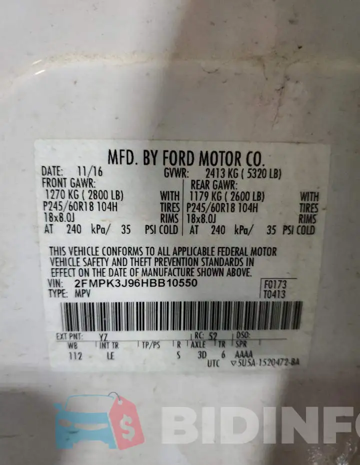 2FMPK3J96HBB10550 Photo# 13