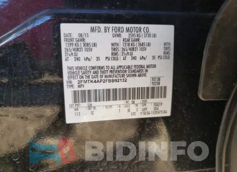 2FMTK4AP2FBB92132 Photo# 13