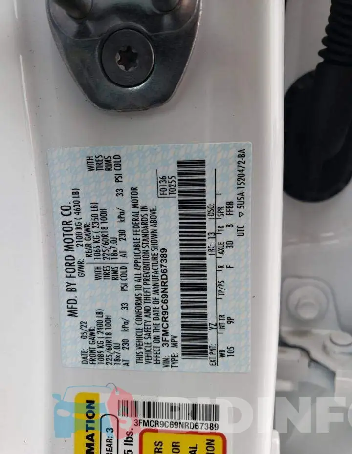 3FMCR9C69NRD67389 Photo# 14