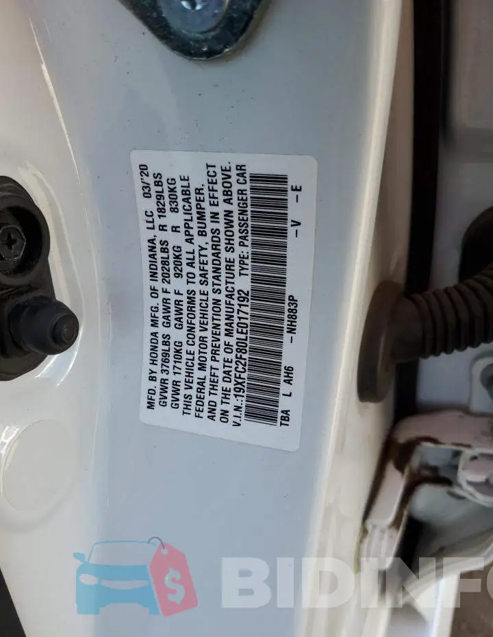 19XFC2F80LE017192 Photo# 12