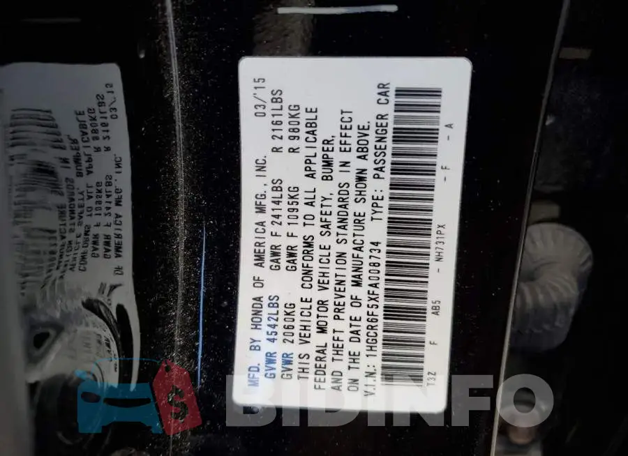 1HGCR6F5XFA008734 Photo# 12