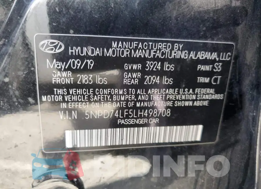 5NPD74LF5LH498708 Photo# 12